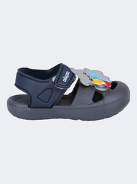 Oil And Gaz Cozy Kids-Girls Beach Slip-On Clogs Grey/Navy