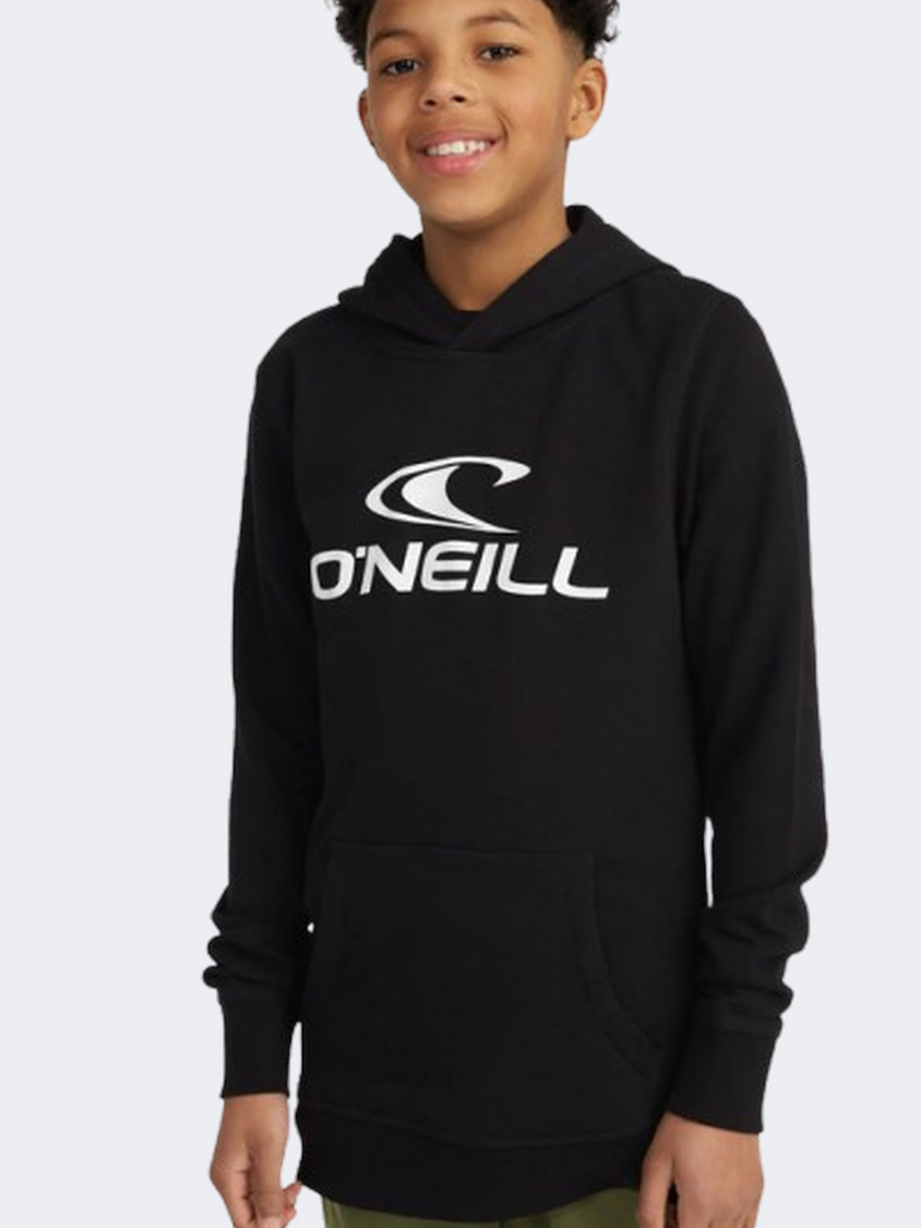 Oneill Logo Boys Lifestyle Hoody Black Out/White