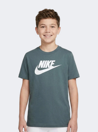 Nike Boys NSW Tee Futura T-Shirt Mineral Slate