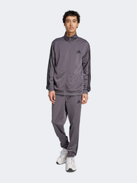 Adidas Sportswear Basic 3 Stripes Men Sportswear Tracksuit Grey Strata
