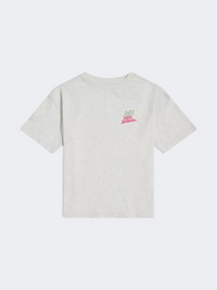 New Balance Sticker Pack Graphic Kids-Girls Lifestyle T-Shirt Ash Heather