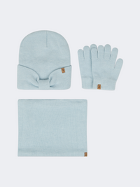Oil And Gaz Comfy Kids Lifestyle Set Of Gloves+Hat+Scarf Light Blue