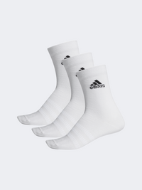 Adidas Light 3 Pack Unisex Training Sock White