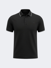 Top Ten Casual Men Lifstyle Polo Striped Neckline Black