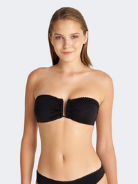 Blu 4U Rick Rack Women Beach Bra Black