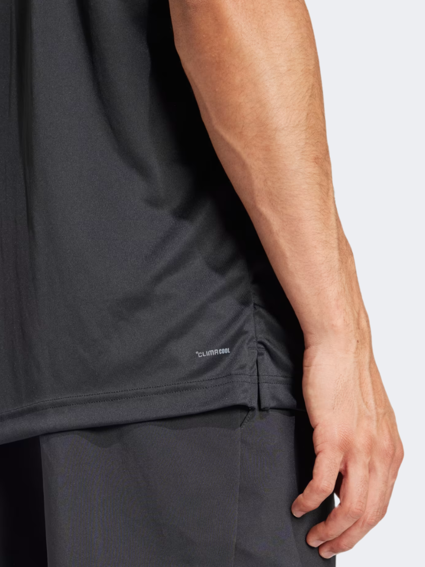 Adidas Club Climacool 3-Stripes Men Tennis T-Shirt Black
