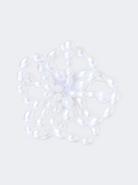 Crocs White Pearl Beaded Floral Unisex Lifestyle Pins Multicolor