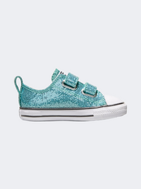 Converse Chuck Taylor All Star 2V Shine Infant-Girls Lifestyle Shoes Aqua/White/Black