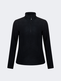 Oil&Gaz Warm Women Skiing 1/4 Zip Fleece Black