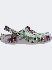 Crocs Classic Photoreal Floral Clog Unisex Lifestyle Slippers Mauve Mist