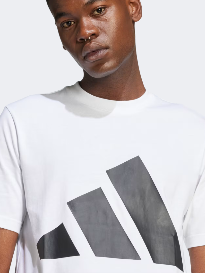 Adidas Essentials Big Logo Men Sportswear T-Shirt White/Black