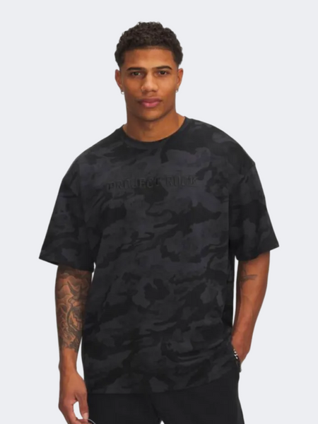 Under Armour Project Rock All Over Print Men Training T-Shirt Black