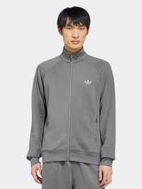 Adidas Essentials Spacer Track Top Men Originals Jacket Grey Four