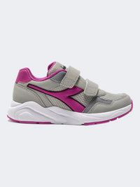 Diadora Falcon 5 Jr V Ps-Girls Running Shoes Silver/Rose Violet
