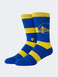 Stance Nba Prep Stripe Gsw Unisex Basketball Sock Royal Blue/Yellow