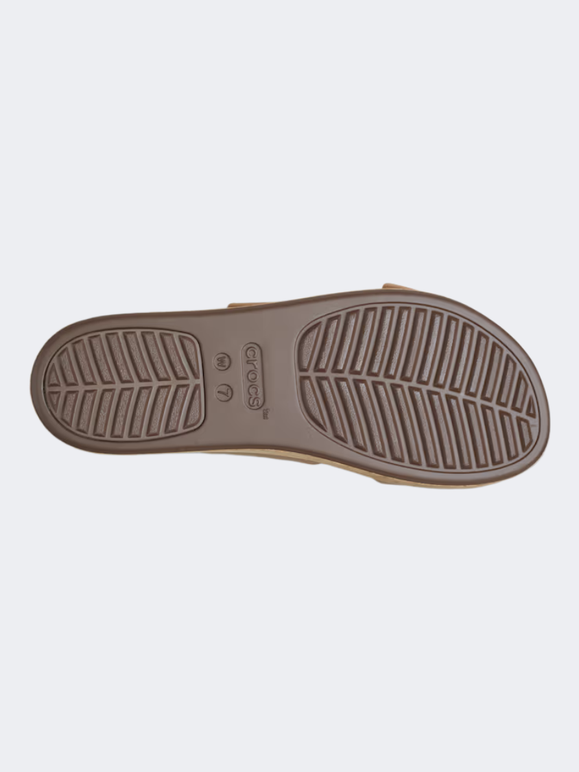 Crocs Brooklyn Cork Buckle Women Lifestyle Slippers Milk Chocolate