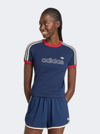 Adidas Mesh Cali Women Originals T-Shirt Night Indigo