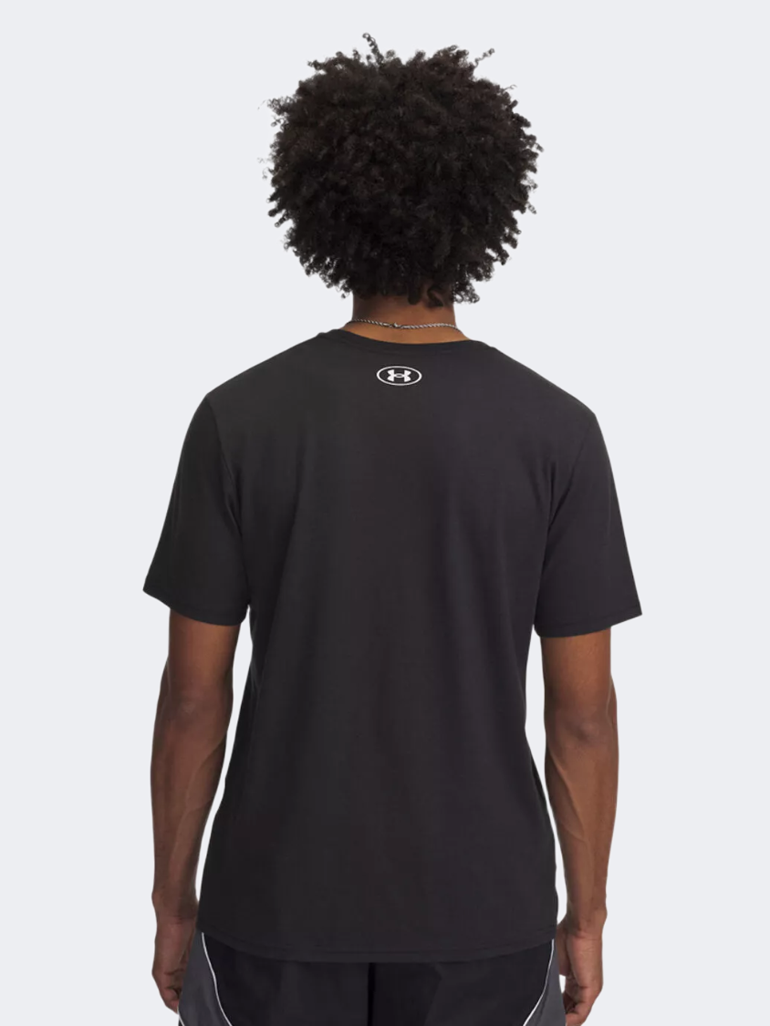 Under Armour Stacked Logo Men Lifestyle T-Shirt Black/White