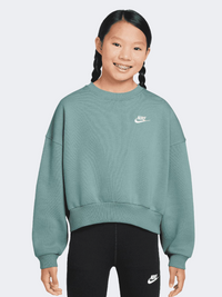Nike Sportswear Club Fleece Girls Lifestyle Sweatshirt Cannon/White