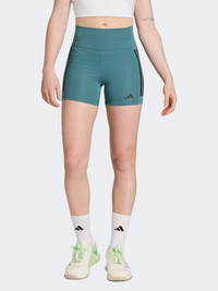Adidas Optime 3-Stripes 1/4 Women Training Short Preloved Teal