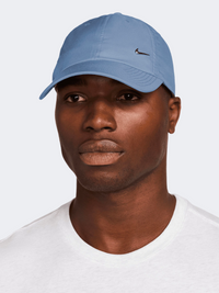 Nike Df Club Unstructured Metal Swoosh Unisex Lifestyle Cap Work Blue/Silver