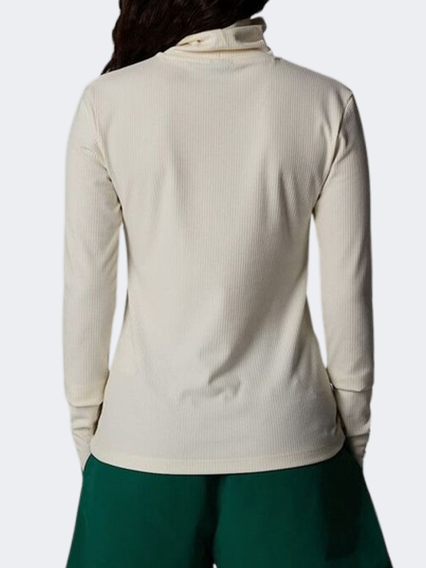 The North Face Turtle Neck Slim Women Lifestyle Long Sleeve White Dune