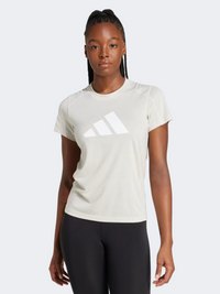 Adidas Essentials Big Performance Logo Women Training T-Shirt Wonder Alumina/White
