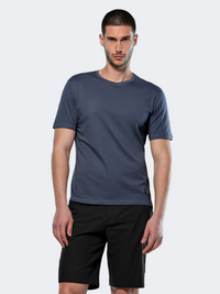 Salewa Eagle Logo Patch Men Hiking T-Shirt Java Blue