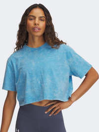 Under Armour Rival Wash Women Lifestyle T-Shirt Ether Blue/Black