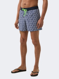 Fire And Ice Nelson Men Beach Swim Short Navy Blue/White