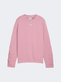 Puma Bowtique Crew Girls Lifestyle Sweatshirt Poised Pink