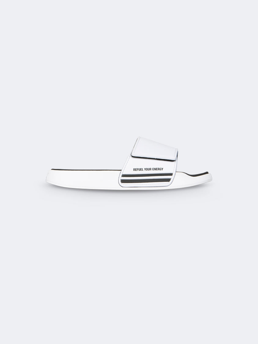 Oil And Gaz Comfy Men Beach Slide Black/White