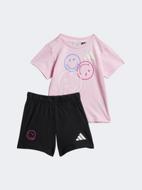 Adidas X Smileyworld Summerset Baby-Girls Sportswear Set Clear Pink/White