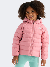 The North Face Reversible Perrito Hooded Girls Lifestyle Jacket Primrose