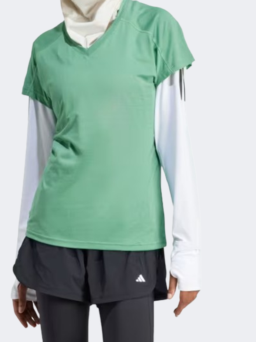 Adidas Essentials Minimal Branding Women Training T-Shirt Preloved Green