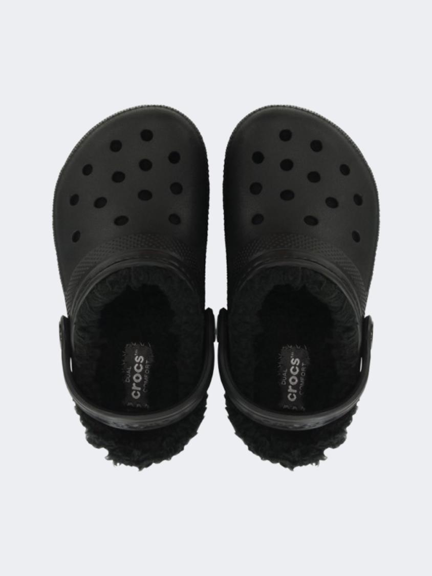 Crocs Classic Lined Kids Lifestyle Slippers Black