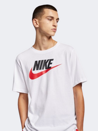 Nike Sportswear Men Lifestyle T-Shirt White/Black/Red