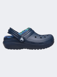 Crocs Classic Lined Bold Check Infant Lifestyle Clog Navy