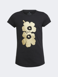 Adidas Marimekko Graphic Gs-Girls Lifestyle T-Shirt Black