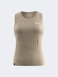 Salewa Puez Sporty Dry Women Hiking Tank Quicksand