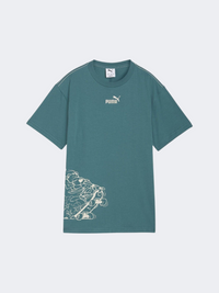 Puma Mid 90S Relaxed Graphic Boys Lifestyle T-Shirt Ice