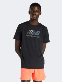 New Balance Multi Color Men Performanc T-Shirt Black