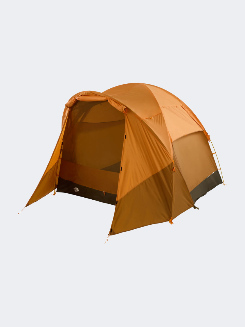 The North Face Wawona 4P Unisex Camping Tent Brown/Orange