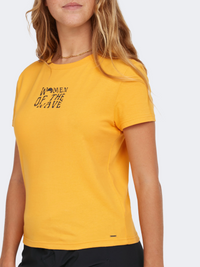 Oneill Wow Women Lifestyle T-Shirt Golden Honey