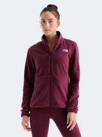 The North Face Glacier Jacket Women Skiing Fleece Burgundy Crush