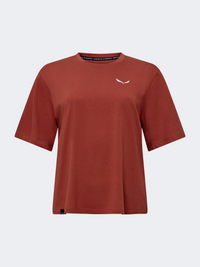 Salewa Eagle Sunset Loose Women Hiking T-Shirt Etruscan Red