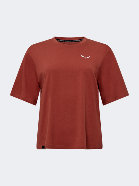 Salewa Eagle Sunset Loose Women Hiking T-Shirt Etruscan Red