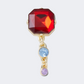 Crocs Red Dangle Gem Unisex Lifestyle Pins Red