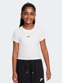 Nike Sportswear Cropped Girls Lifestyle T-Shirt White