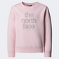 The North Face Reflective Logo Relaxed Vrew Girls Lifestyle Sweatshirt Pale Blossom